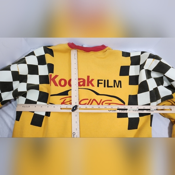 VINTAGE STERLING MARLIN #4 KODAK RACING MEN'S SWEATSHIRT WINSTON CUP XL YELLOW - Picture 12 of 16